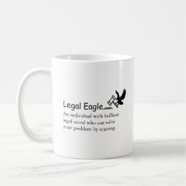 Funny Lawyer Legal Eagle Gezegde/Quote Law Hammer Koffiemok