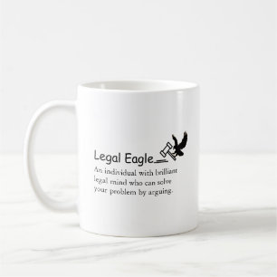 Funny Lawyer Legal Eagle Gezegde/Quote Law Hammer Koffiemok