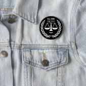Funny Lawyer Novelty Gift Button (In situ)