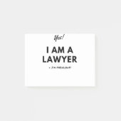 Funny Lawyer Quote in Black & White Post-it® Notes (Voorkant)