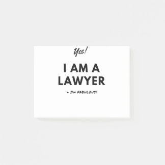 Funny Lawyer Quote in Black & White Post-it® Notes