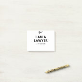 Funny Lawyer Quote in Black & White Post-it® Notes (Op bureau)