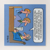 Funny Lawyer Reading Will to Heirs Cartoon Legpuzzel (Horizontaal)