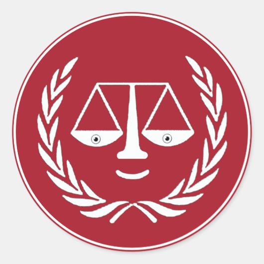 Funny Lawyer Ronde Sticker (Voorkant)