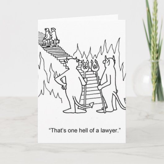Funny Lawyer Wenskaart Kaart (Voorkant)