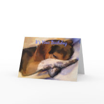 Funny Lazy Beagle Birthday Kaart