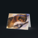 Funny Lazy Beagle Birthday Kaart<br><div class="desc">Deze Funny Beagle Birthday Kaart heeft een luie Beagle met de naam Buster die zijn dutje geniet. De perfecte kaart voor een Beagle-minnaar.</div>