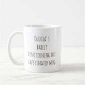Funny Lazy Caffeine Quote Personalized Name Koffiemok (Links)