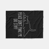 Funny Lazy Cat Please Don't Make Me Do Stuff Cool Fleece Deken (Voorkant (Horizontaal))