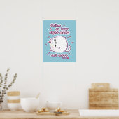 Funny Lazy Cat Pun Poster (Keuken)