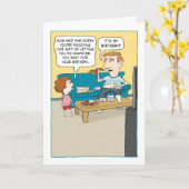 Funny Lazy Couch Potatoy Birthday Kaart (Gele Bloem)