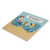 Funny Lazy Dog voorzitter Tegeltje (Zijkant)