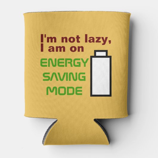 Funny Lazy Geeky Blikjeskoeler (Voorkant)