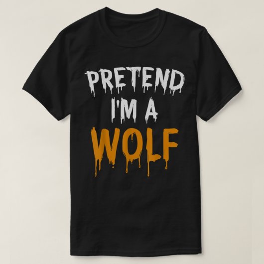 Funny Lazy Halloween Costume Gift Pretend, ik ben T-shirt (Design voorkant)