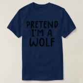 Funny Lazy Halloween Costume Pretend Im a Wolf Co. T-shirt (Design voorkant)
