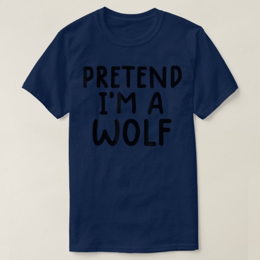 Funny Lazy Halloween Costume Pretend Im a Wolf Co. T-shirt (Design voorkant)