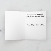 Funny Lazy Happy Vaderdag Wenskaart Kaart (Binnen)