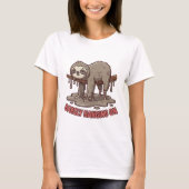 Funny Lazy Melting Sloth Cartoon T-Shirt (Voorkant)