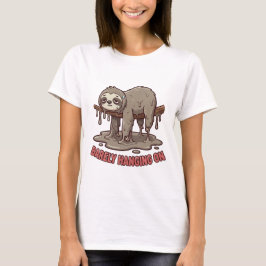 Funny Lazy Melting Sloth Cartoon T-Shirt