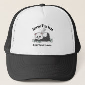 Funny Lazy Panda Design Trucker Pet (Voorkant)