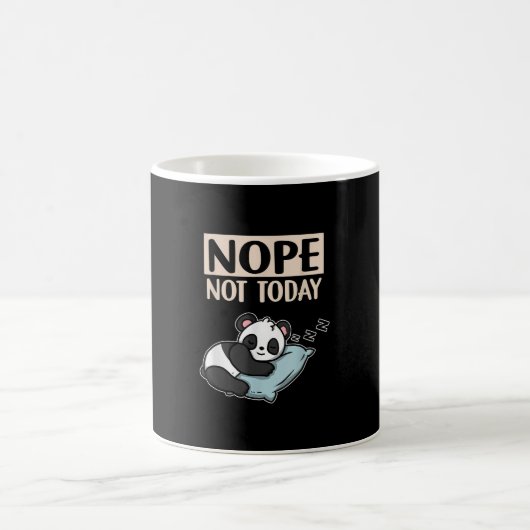 Funny Lazy Panda Gift Nope niet vandaag Panda Koffiemok (Center)