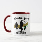 Funny Lazy Panda Puns T-shirt, Rise & Sunshine Mok (Links)