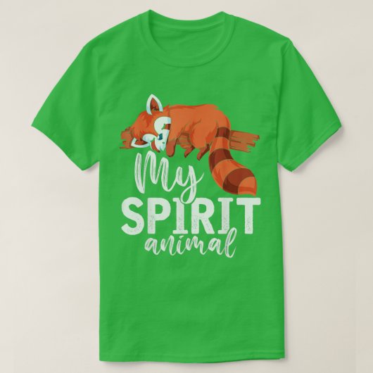 Funny Lazy Red Panda My Spirit Animal T-shirt (Design voorkant)