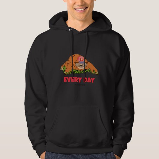 Funny Lazy Sloth Hoodie (Voorkant)
