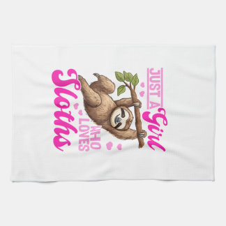 Funny Lazy Sloth Just a Girl Who Loves Sloths T-Sh Theedoek