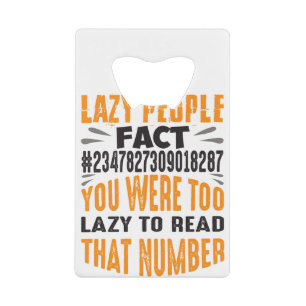 Funny Lazy Social Angst Mensen Grafisch Sarcastisc Creditkaart Flessenopener
