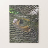 Funny Lazy Squirrel Laying on Tree Branch Legpuzzel (Verticaal)