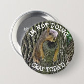 Funny Lazy Squirrel Napping in Tree Button (Voorkant /achterkant)