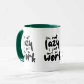 Funny Lazy Work Sarcastic Office Quote Coffee Mug Mok (Voorkant links)