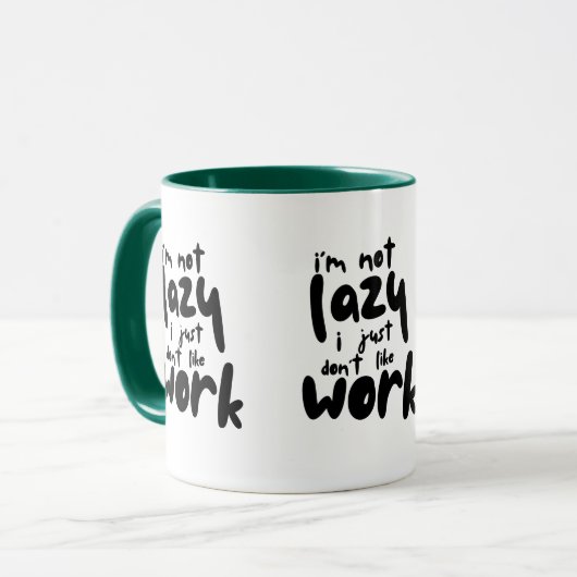 Funny Lazy Work Sarcastic Office Quote Coffee Mug Mok (Voorkant links)