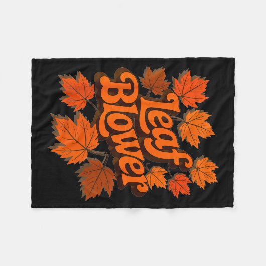 Funny Leaf Blower Fall Autumn Costume Matching Out Fleece Deken (Voorkant (Horizontaal))