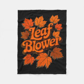 Funny Leaf Blower Fall Autumn Costume Matching Out Fleece Deken (Voorkant)