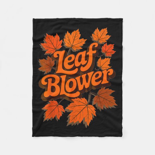 Funny Leaf Blower Fall Autumn Costume Matching Out Fleece Deken (Voorkant)