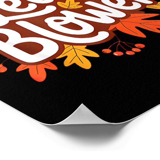 Funny Leaf Blower Fall Costume Couple Halloween Ma Poster (Hoek)