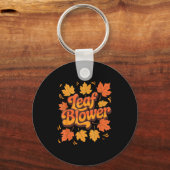 Funny Leaf Blower Fall Costume Couple Halloween Ma Sleutelhanger (Voorkant)