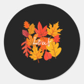 Funny Leaf Blower Fall Couple Halloween Costume Gi Ronde Sticker (Voorkant)