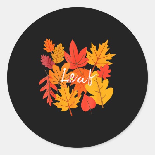 Funny Leaf Blower Fall Couple Halloween Costume Gi Ronde Sticker (Voorkant)