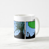 Funny Leaf Blower Stickman Mok - 068 (Voorkant rechts)