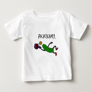 Funny Leaping Pickle die Pickleball speelt
