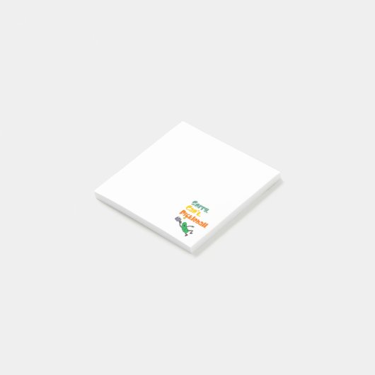 Funny Leaping Pickle Sorry Can't Pickleball Post-it® Notes (Schuin)