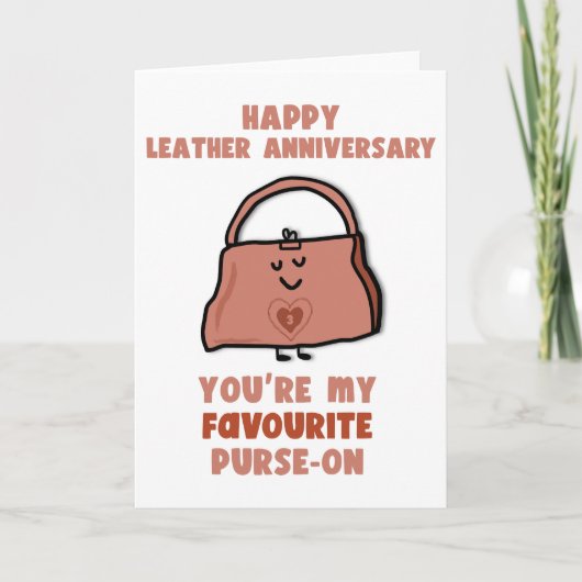 Funny Leather Jubileum Kaart (Voorkant)