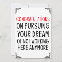 Funny Leaving Kaart Cadeauwerker