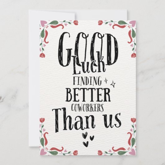 Funny Leaving Kaart voor Mannen Vrouwen, Humoristi (Voorkant)