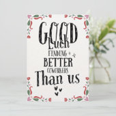 Funny Leaving Kaart voor Mannen Vrouwen, Humoristi (Staand voorkant)