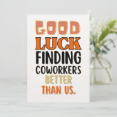 Funny Leaving Kaart voor Mannen Vrouwen, Humoristi (Staand voorkant)