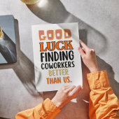 Funny Leaving Kaart voor Mannen Vrouwen, Humoristi